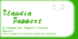 klaudia pappert business card